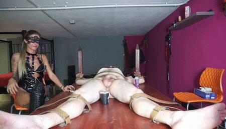 Mistress Magda - cumshot preparation whit two mistresses