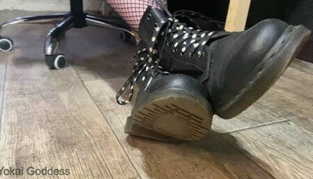 Trampling and soles wiping, humiliation and floor cleaning with shirt