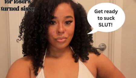 Cocksucking and feminization for losers turned sissy (MP4)