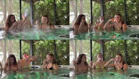Nicole & friends hot tub smoke sesh