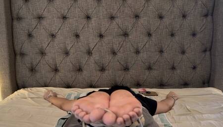 Christina’s 19 year old feet and soles whipped for first time