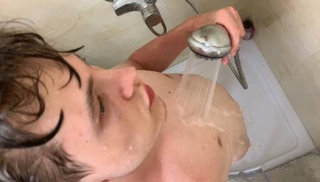 Naughty Guy Shows His Morning Routine "-"perfect dick size "-"handsome "-" uncut "-" horny "-"sexy "-" top