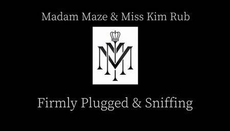 Strap on, face sitting, butt plugged slave. Dominated by two Mistress's