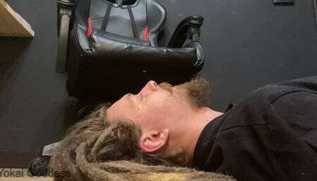 High heels worship and human ashtray