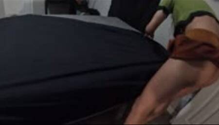 Sissy slut making bed for goddess