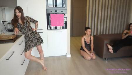 MICHELLE, SARAH and SKYLAR - Humiliating treatment for an old bitch (HD)