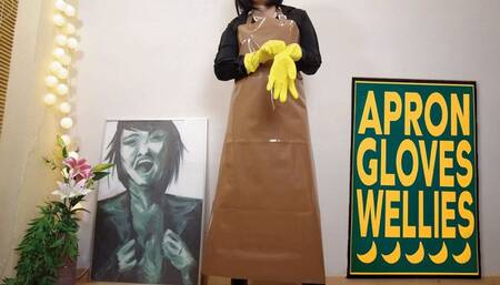 apron wellies and gloves