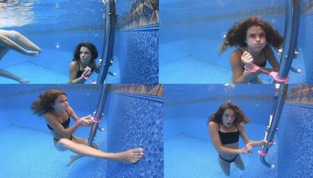 Nathalia Gets Handcuffed To Pool Ladder 1080p