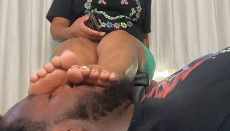 Ms Heels Foot Smother, Soles Sucked & Meaty Heel Show