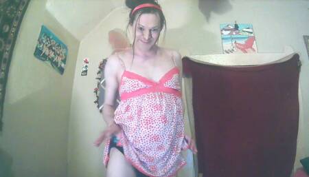 Millie Panty Try on 2 with Chastity