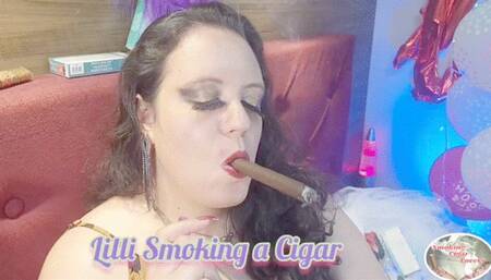 Lilli Smoking a Cigar - SFL131