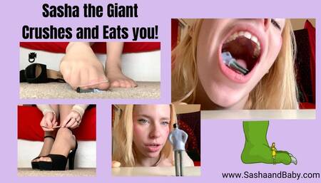 Sasha the Giant Crushes and Eats you - Giantess Vore Taboo Porn