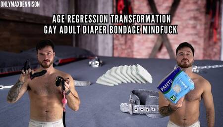Age regression transformation - gay adult diaper bondage