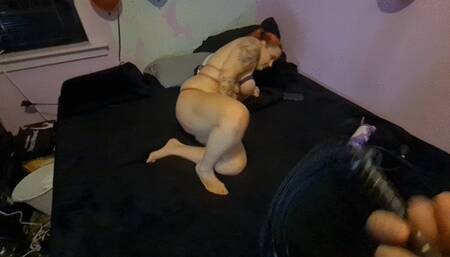 Flogged With Butt Plug Tied Into Her Ass