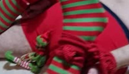 Naughty elf all tied up