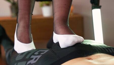 Helena In Dark Stockings Massaging A Cock In Leggings - Part 01 - HD 1920x1080