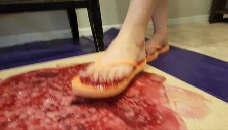 Gray Jane Stuck in Sticky Flip Flops