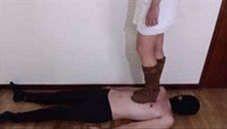 Testing my boots on the carpet