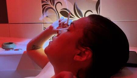Chainsmoking in the bath