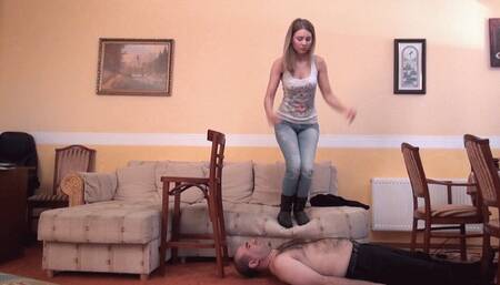 GABRIELLA - Diet Failure - INHUMAN Trampling And Jumping In Flat Boots REMASTERED