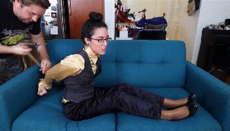 Khrystal is a "Nancy Drew" kind of amateur detective who gets tied and gagged after she finds out who the bad guy is!