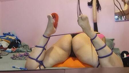 Tied Up With Electric Flogger (Laptop Edition)