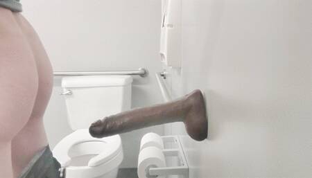 Riding Jason luv dildo at work