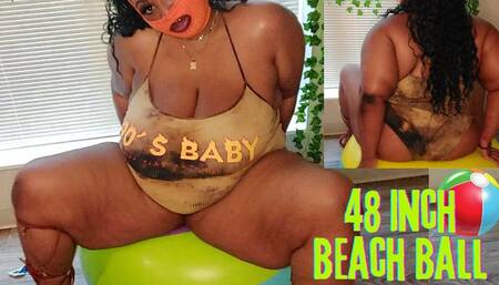 48 Inch Beach Ball Sit Hump And Grind To Pop!