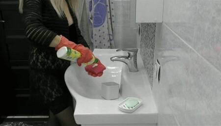 Cleaning the toilet MP4 HD 720p