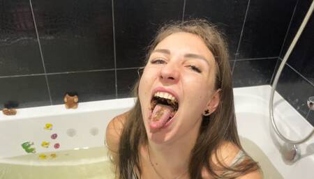 A mermaid punishes her slaves