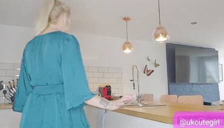 Rubber Glove Wank From Satin Housewife