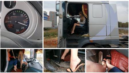 EXCLUSIVE PREMIERE: TWO GIRLS CRUSH POWERFUL DAF TRUCK WITH REDLINING