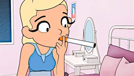 Smoking Fetish Girl Gets Writhing Orgasm From Intense Cigarette