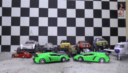 Cars under powerful Demonia Boots floor view