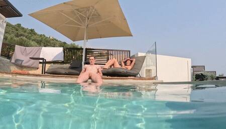 Julia North Underwater sex rimming ball licking ass fingers Blowjob cum in mouth