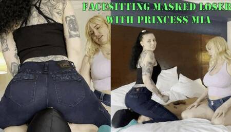 Jeans Facesitting Masked Loser