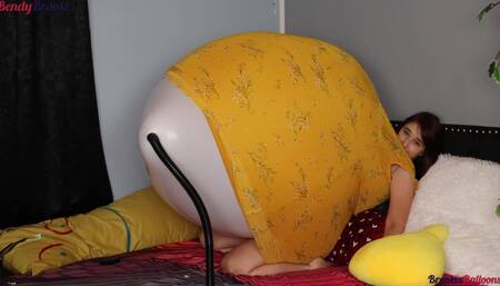 Big Yellow Floral Dress 36 Inch Stuffed Pump to Pop