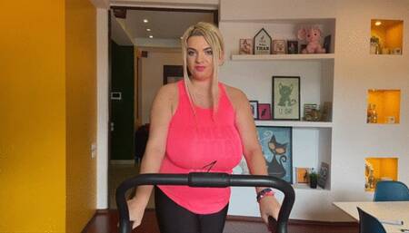 Running and bouncing on a treadmill