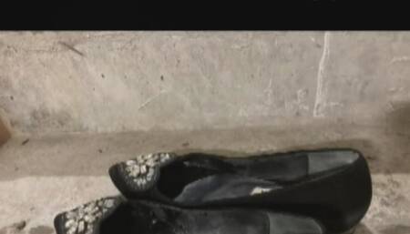 cum diana black flats shoes