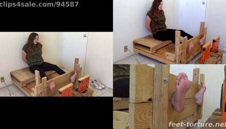 Danielle Foot Roasting in the Stocks part 2 (HD)