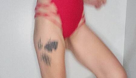 Sexy pounding heart from jogging and squatting!!