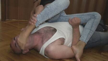 My big feet over your face