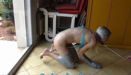 Kaylia's torment at home in bikini