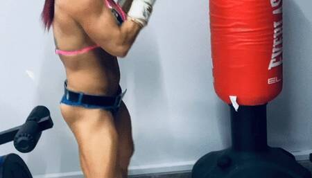 topless mixed boxing