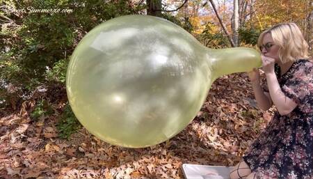 Blow to Pop of a green Kalisan Soap Crystal 24’’ Outside