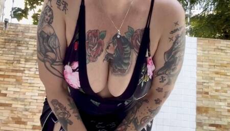 Marlboro reds - Smoking in the pool area, no smoking area - Deep Inhales - Crush - Swimsuit - Slippers - Long red nails