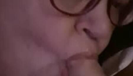 Blowjob on tied up man in adult school uniform