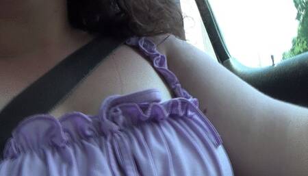 StonedSummer Huge Belches and Nipple Play while Driving!