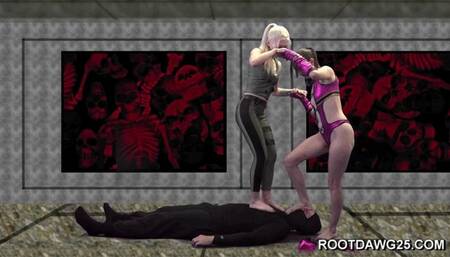 Lana Blade & Anna Kovachenko in Double Cross Trample SD MP4