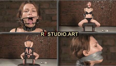Bramble - Gag test for chair tied sweetie (UHD 4K MP4)